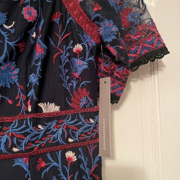 NWT Anthropologie Mehreen Embroidered Dress 12 - Picture 6 of 8